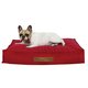 Rouge Lits Rectangulaires Pour Chiens velours