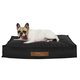 Noir Lits Rectangulaires Pour Chiens velours