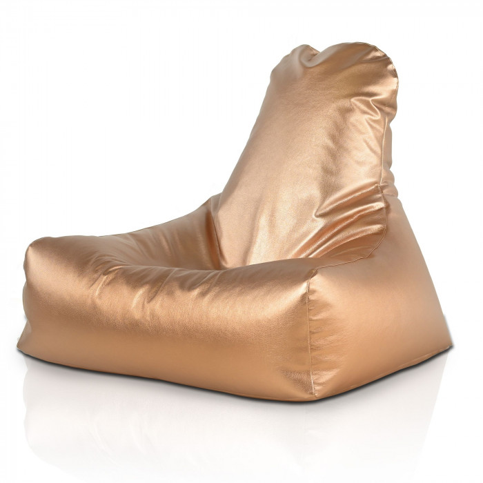 Cuivre Métallique Pouf Poire Fauteuil Bali Simili-Cuir