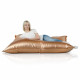 Cuivre Métallique Pouf Poire Coussin XL Simili-Cuir