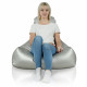 Argent Pouf Poire Fauteuil Bali Simili-Cuir