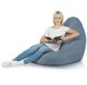 Bleu Mélange Pouf Poire Drop XXL recyclé