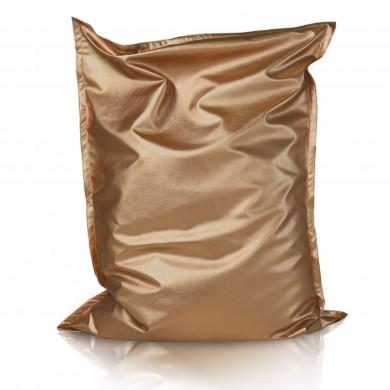Cuivre Métallique Pouf Poire Coussin Simili-Cuir