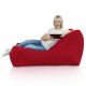 Rouge Pouf Poire Fauteuil Lounge Athènes velours