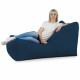 Lounge Sessel XXL Marineblau Plüsch