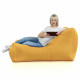 Jaune moutarde Pouf Poire Fauteuil Lounge Athènes velours