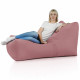 Rose poudré Pouf Poire Fauteuil Lounge Athènes velours