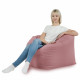 Rose poudré Pouf Poire Fauteuil Amalfi velours