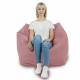 Rose poudré Pouf Poire Fauteuil Amalfi velours