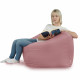 Rose poudré Pouf Poire Fauteuil Amalfi velours