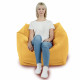 Jaune moutarde Pouf Poire Fauteuil Amalfi velours