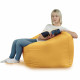 Jaune moutarde Pouf Poire Fauteuil Amalfi velours