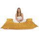 Jaune moutarde Pouf Poire Coussin XXL velours