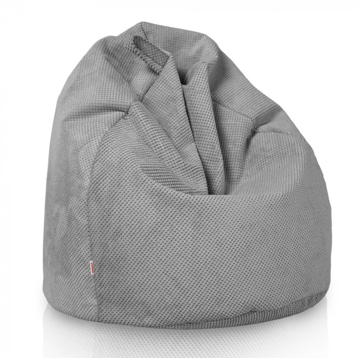 Gris Clair Dot Pouf Poire Enfants