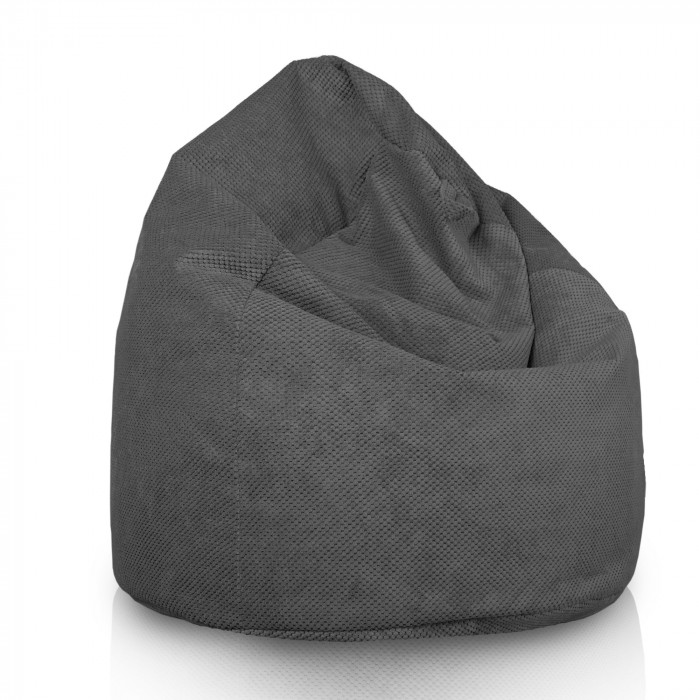 Gris Dot Géant Pouf Poire XXL