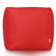 Rouge Pouf Cube Jardin nylon