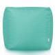 Turquoise Pouf Cube Jardin nylon