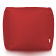 Rouge foncé Pouf Cube Jardin nylon