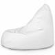 Blanc Pouf Poire de jardin Drop XXL nylon