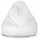 Blanc Pouf Poire de jardin Drop XXL nylon