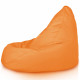 Orange Pouf Poire de jardin Drop XXL nylon