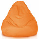 Orange Pouf Poire de jardin Drop XXL nylon