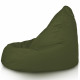 Vert foncé Pouf Poire de jardin Drop XXL nylon