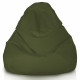 Vert foncé Pouf Poire de jardin Drop XXL nylon