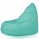 Turquoise Pouf Poire de jardin Drop XXL nylon