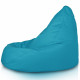 Bleu Pouf Poire de jardin Drop XXL nylon