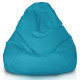 Bleu Pouf Poire de jardin Drop XXL nylon