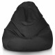 Noir Pouf Poire de jardin Drop XXL nylon