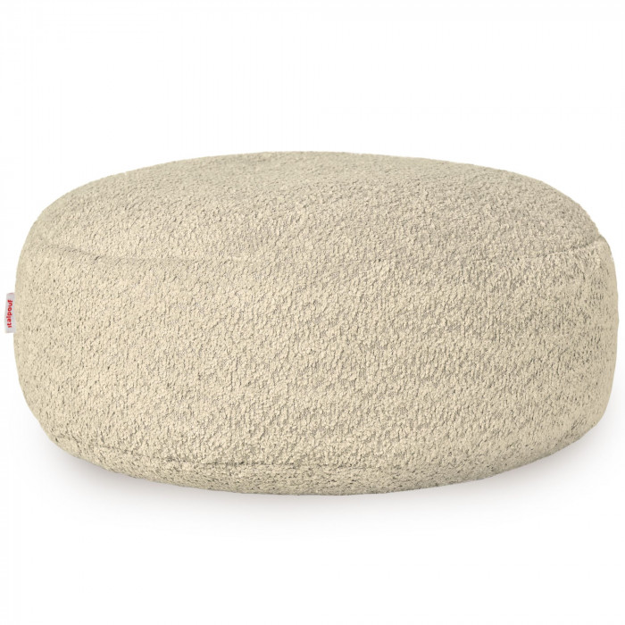 Beige clair poufs bouclé