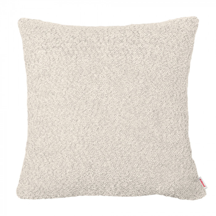 Ecru bouclé coussin carré