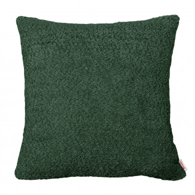 Vert foncé bouclé coussin carré