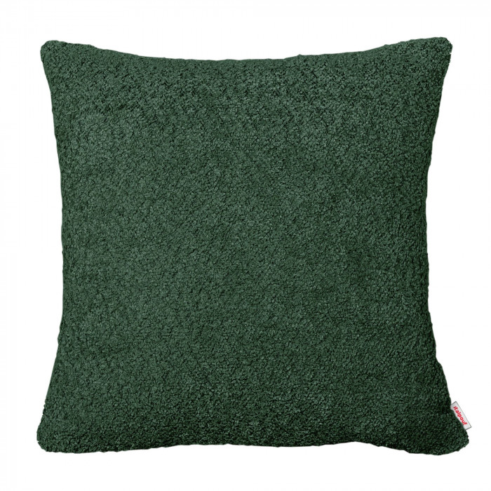 Vert foncé bouclé coussin carré