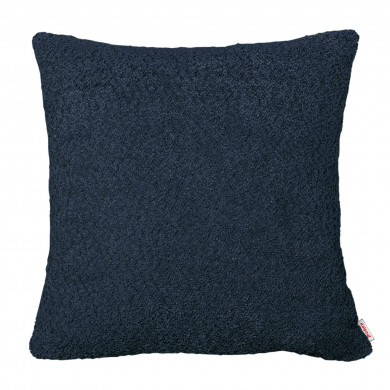 Bleu marine bouclé coussin carré