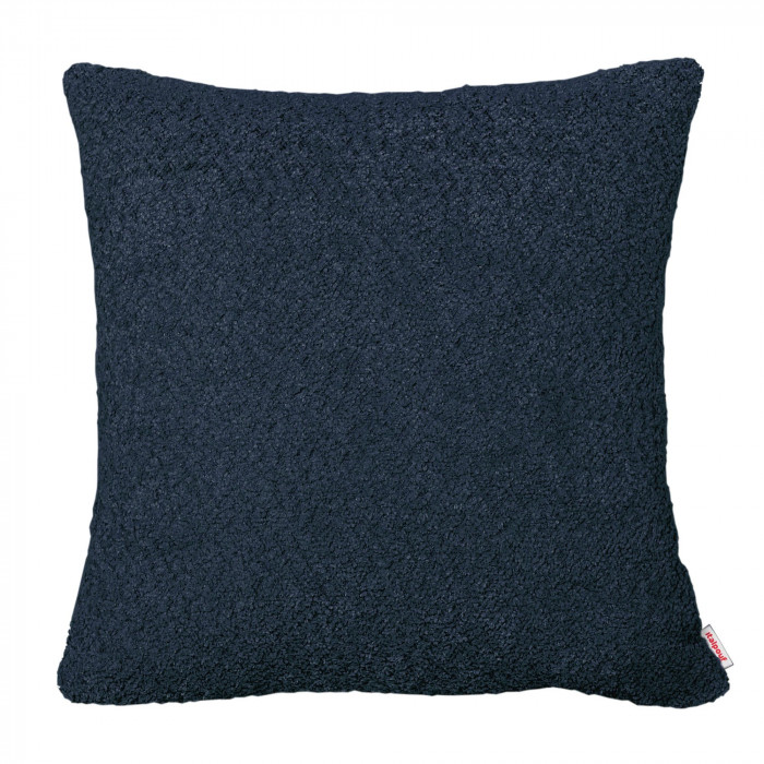 Bleu marine bouclé coussin carré Bleu marine bouclé coussin carré