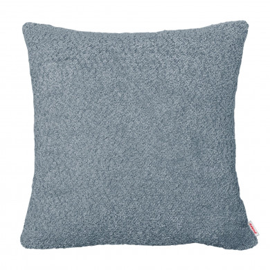 Bleue bouclé coussin carré