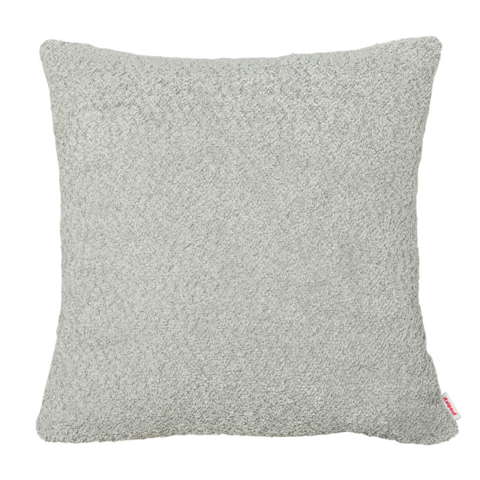 Gris clair bouclé coussin carré