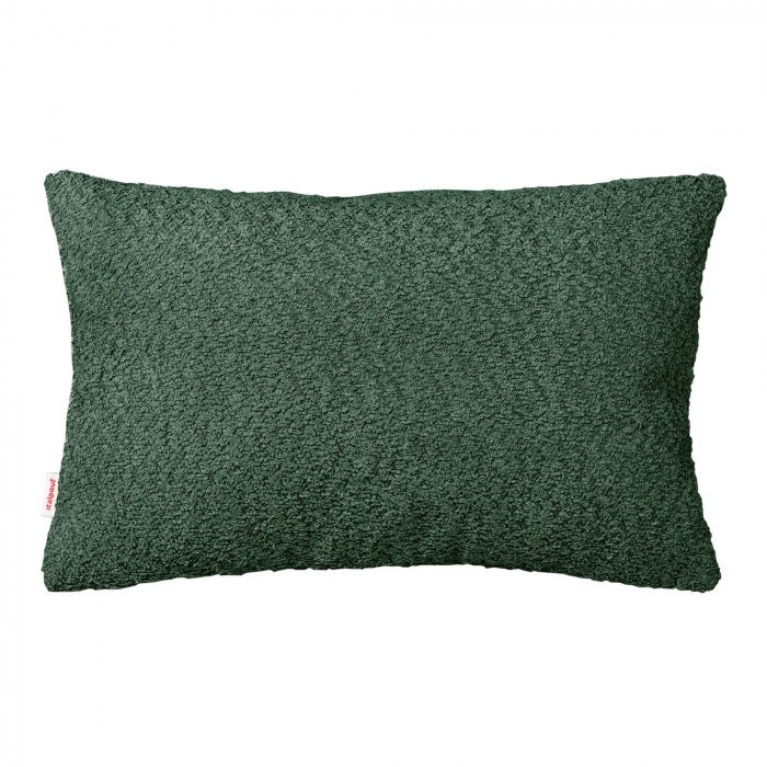 Vert foncé bouclé oreiller rectangulaire