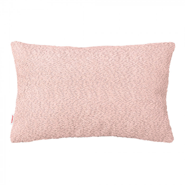 Rose poudré bouclé oreiller rectangulaire