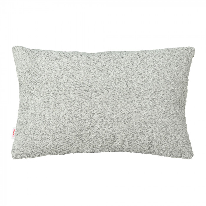 Gris clair bouclé oreiller rectangulaire