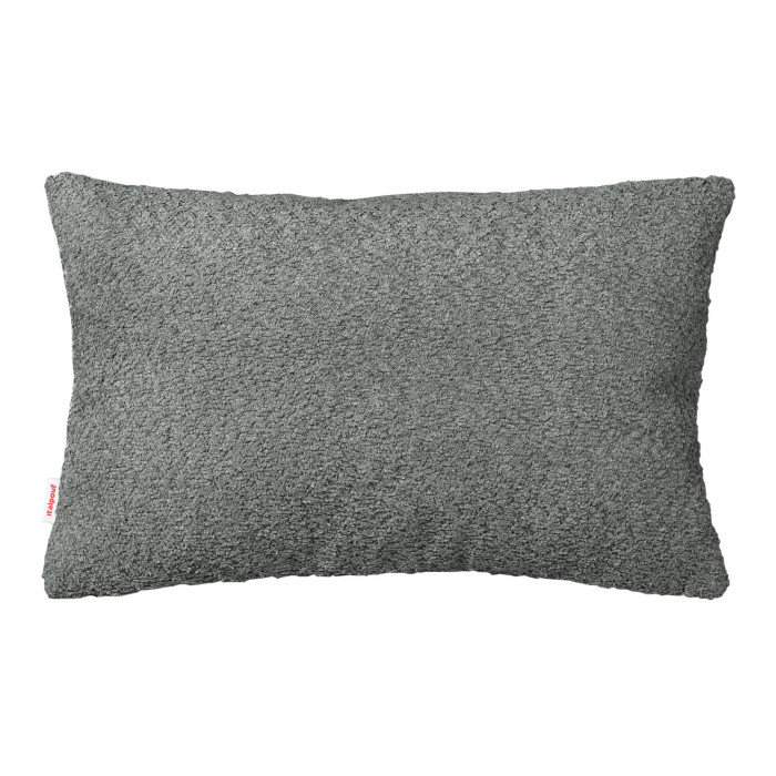 Gris bouclé oreiller rectangulaire