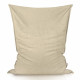 Beige clair bouclé pouf poire coussin