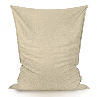 Beige clair bouclé pouf poire coussin