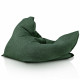 Vert foncé bouclé pouf poire coussin XXL