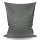 Gris bouclé pouf poire coussin pour enfants