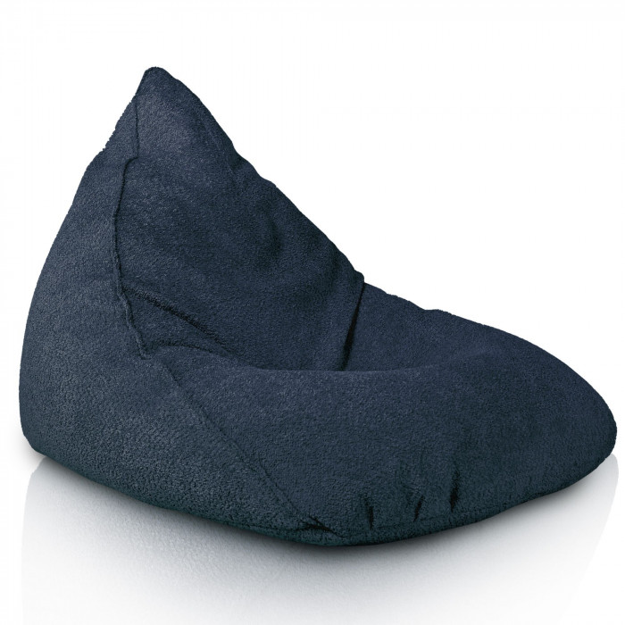 Bleu marine pouf poire bermuda Bouclé