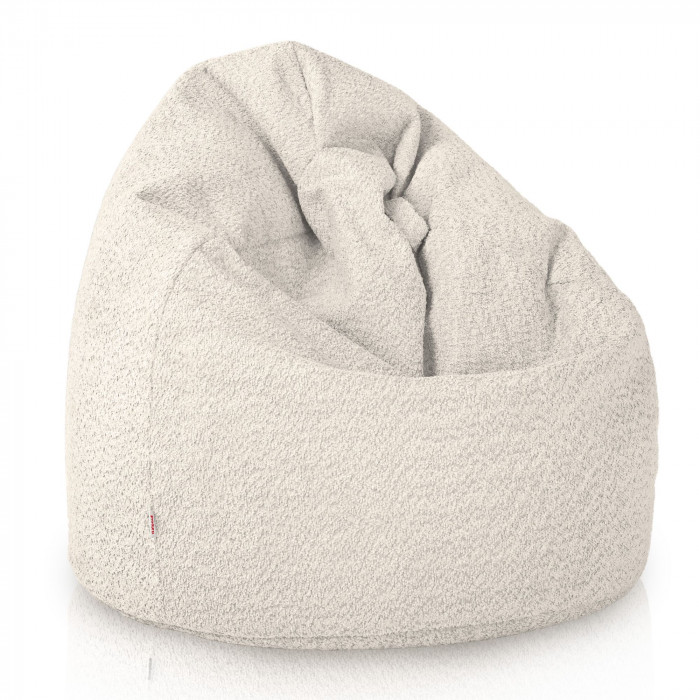 Ecru pouf poire enfants bouclé